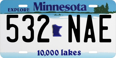 MN license plate 532NAE