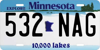 MN license plate 532NAG