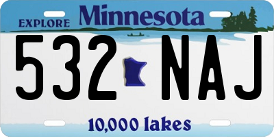 MN license plate 532NAJ