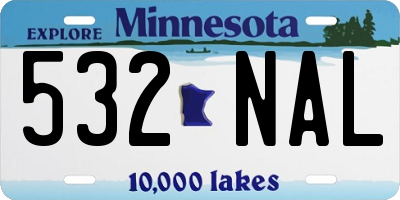 MN license plate 532NAL