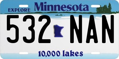 MN license plate 532NAN