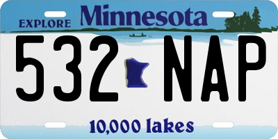 MN license plate 532NAP