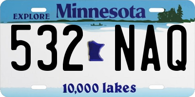 MN license plate 532NAQ