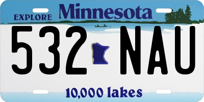 MN license plate 532NAU