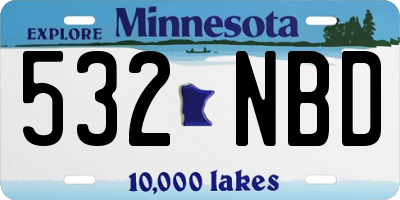 MN license plate 532NBD