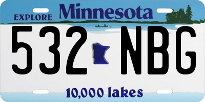 MN license plate 532NBG