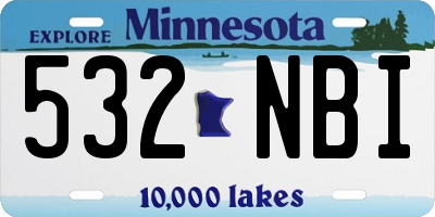 MN license plate 532NBI