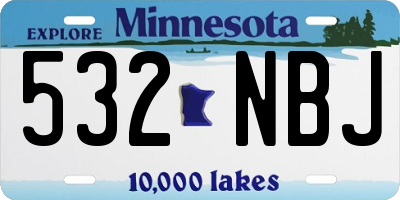 MN license plate 532NBJ