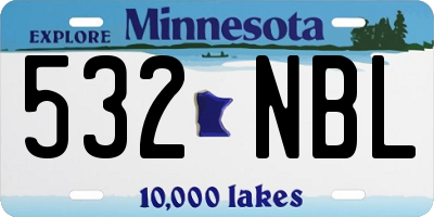 MN license plate 532NBL