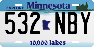 MN license plate 532NBY