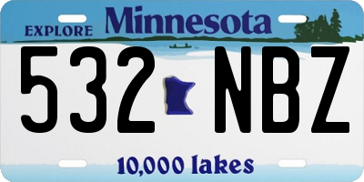 MN license plate 532NBZ