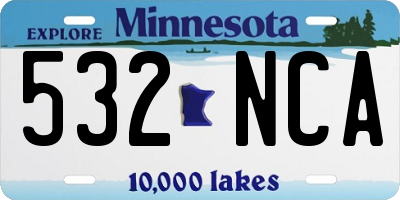 MN license plate 532NCA