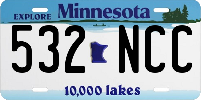 MN license plate 532NCC