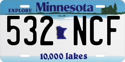 MN license plate 532NCF