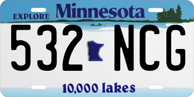 MN license plate 532NCG