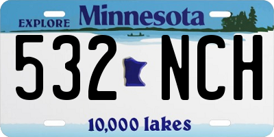 MN license plate 532NCH