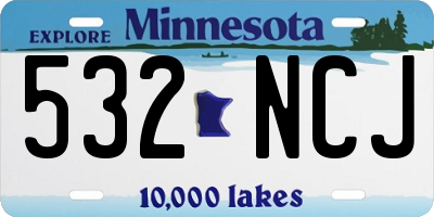 MN license plate 532NCJ