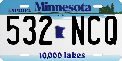 MN license plate 532NCQ