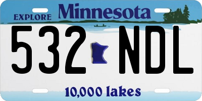 MN license plate 532NDL