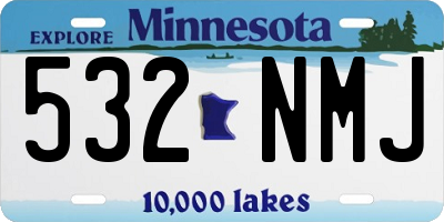 MN license plate 532NMJ