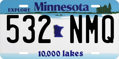 MN license plate 532NMQ
