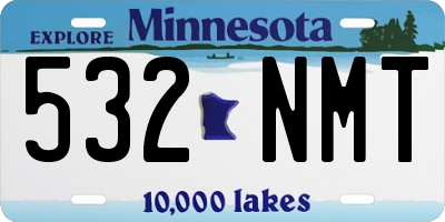 MN license plate 532NMT