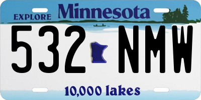 MN license plate 532NMW