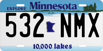 MN license plate 532NMX