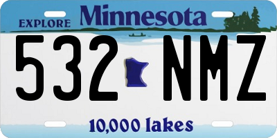 MN license plate 532NMZ