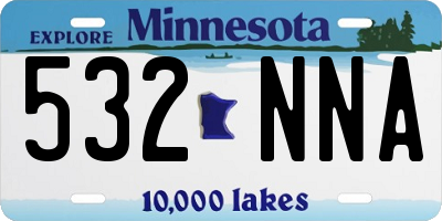 MN license plate 532NNA