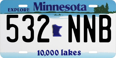 MN license plate 532NNB