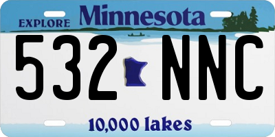 MN license plate 532NNC