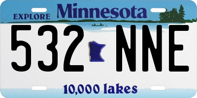 MN license plate 532NNE