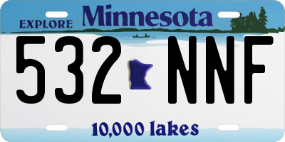 MN license plate 532NNF