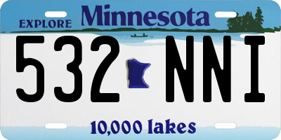 MN license plate 532NNI