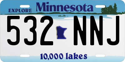 MN license plate 532NNJ