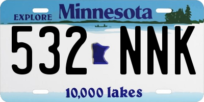 MN license plate 532NNK