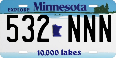MN license plate 532NNN