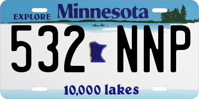 MN license plate 532NNP