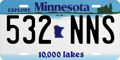 MN license plate 532NNS