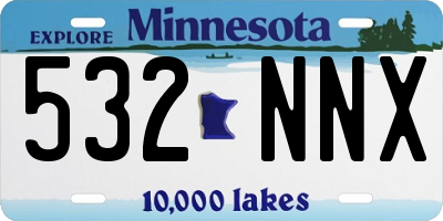 MN license plate 532NNX
