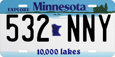 MN license plate 532NNY