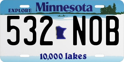 MN license plate 532NOB