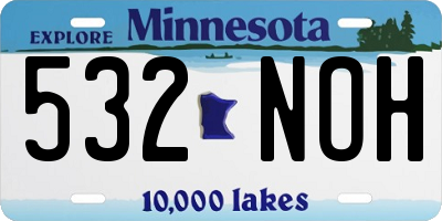 MN license plate 532NOH