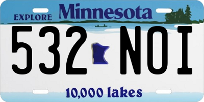 MN license plate 532NOI