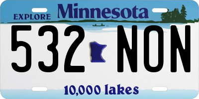 MN license plate 532NON