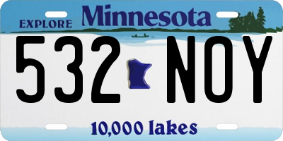 MN license plate 532NOY