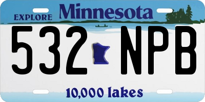 MN license plate 532NPB