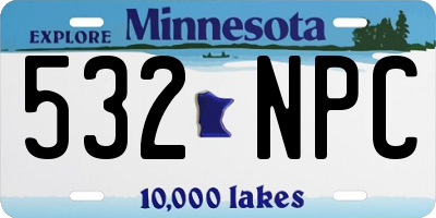 MN license plate 532NPC