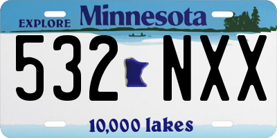 MN license plate 532NXX